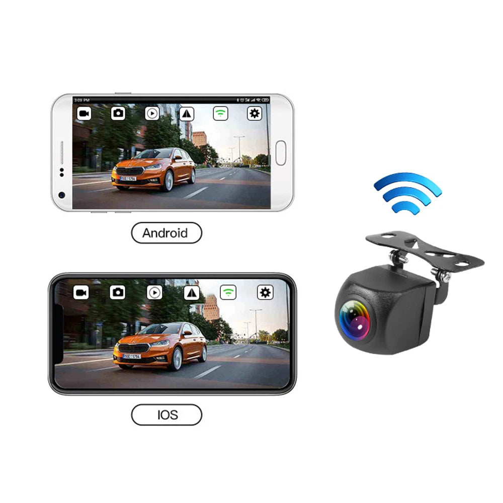 Car Rear View Camera Wifi HD 170 Degree Rear View Camera Wireless Waterproof Wifi Backup Camera 12V 24V for Android Ios