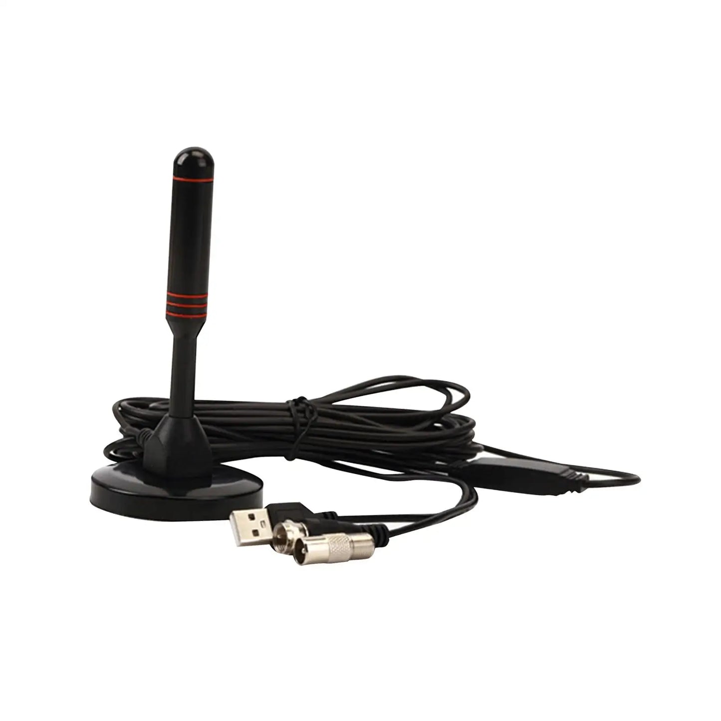 HDTV Antenna Amplified Portable 360 Degree Reception Frequency Reception Car USB with Base Accessories for Dvb-t Isdb Atsc