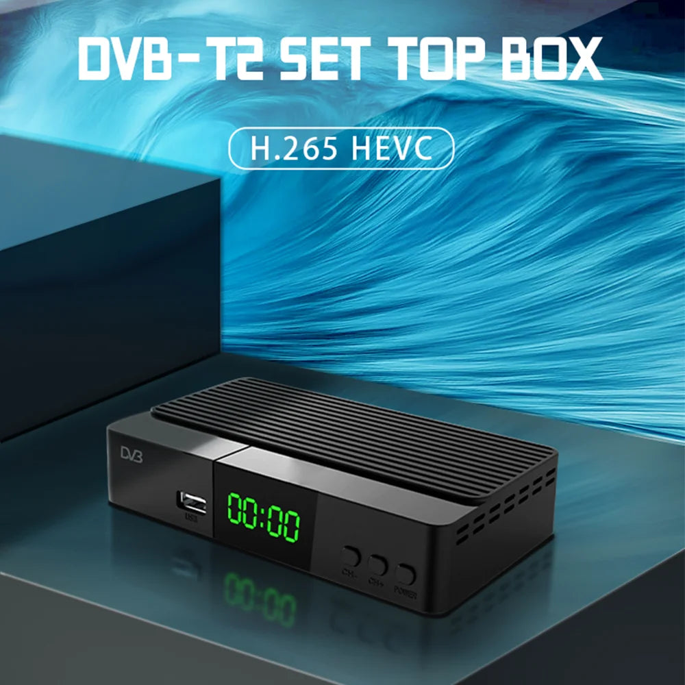 New H.265 TDT DVB-T2 C Digital Terrestrial TV Receiver HD DVB-T2 FTA Set Top Box EPG USB PVR TV Tuner for HD/Old TV