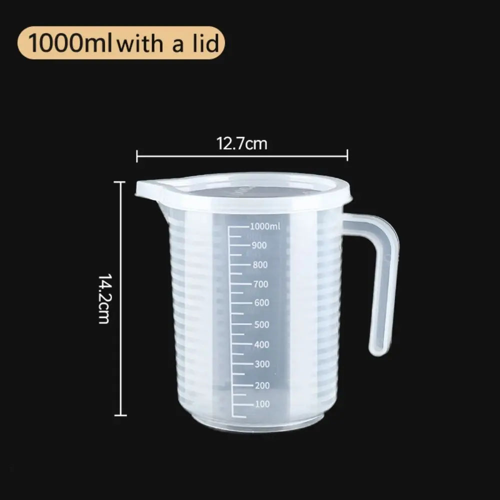 Measuring Cup Transparent Plastic Laboratory Beaker Graduated Liquid Jug Cup Kitchen Baking Cooking Measurement Scale Container