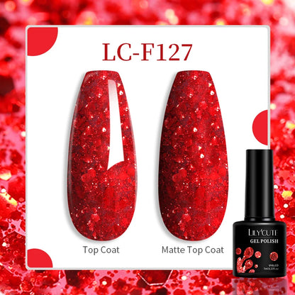 LILYCUTE 7ml White Color Gel Nail Polish Semi Permanent UV Gel Polish Gorgeous Full Coverage Soak Off UV LED Nail Gel Varnishes