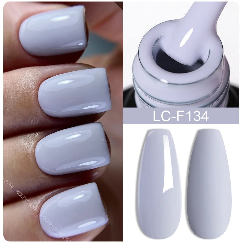LILYCUTE 7ml White Color Gel Nail Polish Semi Permanent UV Gel Polish Gorgeous Full Coverage Soak Off UV LED Nail Gel Varnishes