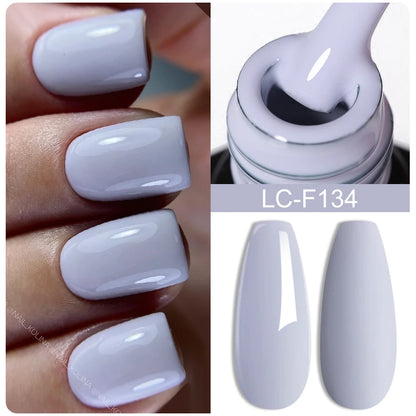 LILYCUTE 7ml White Color Gel Nail Polish Semi Permanent UV Gel Polish Gorgeous Full Coverage Soak Off UV LED Nail Gel Varnishes