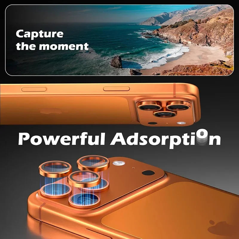 Aluminum Alloy Metal Camera Protector Ring Film For IPhone 17 Air 17 Pro Max 17 Plus Rear Camera Lens Protect Cover Case