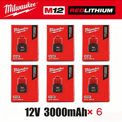 Original Milwaukee M12 battery 12V  3AH, M12HB2, M12HB3 M12-18FC charger 48-11-2402 48-11-2411 Milwaukee power tool battery