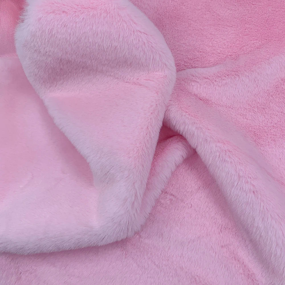 1Pcs 50/80/160cm Faux Rabbit Fur Fabric 100% Polyester 10mm Pile Super Soft Plush Fabric For Handmade Stuffed Toys Sewing Fabric