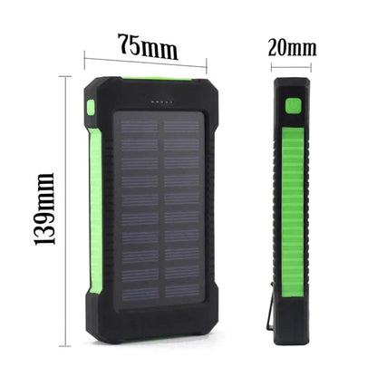 500000mAh Waterproof Outdoor Solar Power Bank Dual USB Travel Portable Solar Phone Charger Solar Powerbanks For Camping