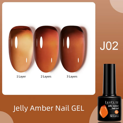 LILYCUTE Ancora Red Autumn Winter Gel Nail Polish Semi Permanent Soak Off UV LED Gel Varnish Manicure Nail Supplies