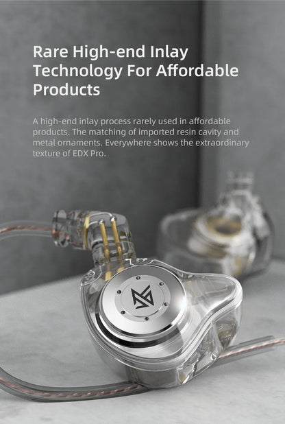 KZ EDX PRO 10mm Dual Magnetic Circuit Dynamic Drive Earphone HIFI Bass Earbud Sport Noise Cancelling Headset KZ ZSTX ZSN PRO ZAS