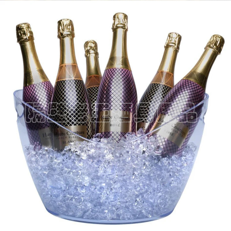 Non-LED Boat Style Ice Bucket for Beer KTV Yuanbao Cocktail Cooler Bar Mixed Drink Basin Iced Wine Tub Container