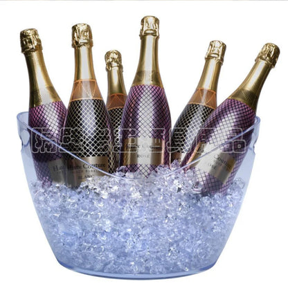 Non-LED Boat Style Ice Bucket for Beer KTV Yuanbao Cocktail Cooler Bar Mixed Drink Basin Iced Wine Tub Container