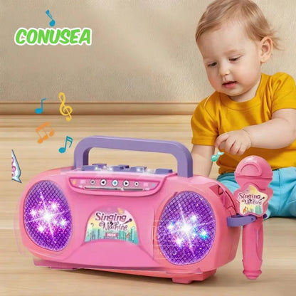 Kids Speaker Microphone Karaoke Music Instrument Children Singing Toys Baby Games Educational Toys for Girls Boys Kids Gifts
