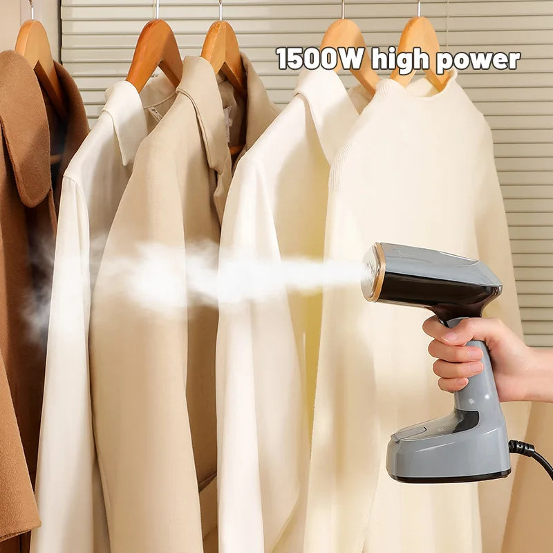 1500W Garment Steamers Fold Hand Holding Ironing Machine Fast-Heat Household Steam Handheld Fabric Steamer for Home Travelling