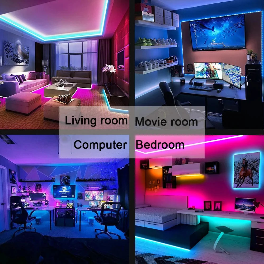 5V LED Strip Lights USB RGB 5050 LED Light Strip Music Sync App Control Luces Led Flexible Lamp for Room Decor TV Backlight