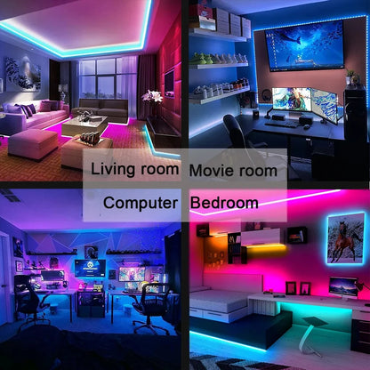 5V LED Strip Lights USB RGB 5050 LED Light Strip Music Sync App Control Luces Led Flexible Lamp for Room Decor TV Backlight
