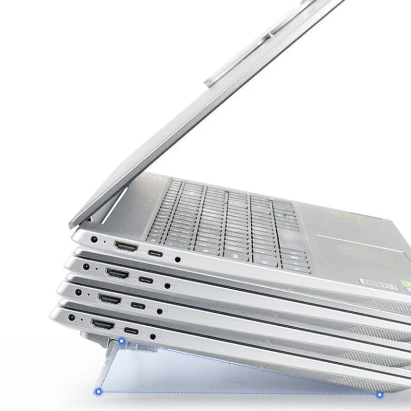 2pcs/Set Foldable Laptop Stand Portable Notebook Support Holder Adjustable Riser Cooling Bracket Universal for Laptop Tablet