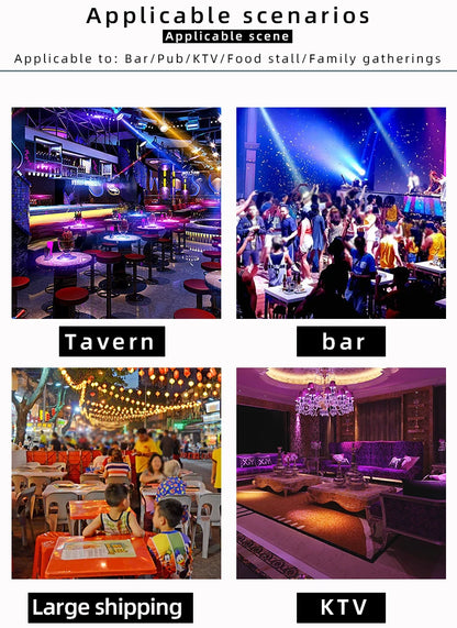  LED Glowing Ice Bucket with Unique Circular Light - Effects Design, Ideal for Bars  KTVs,Enhancing Party Atmosphere