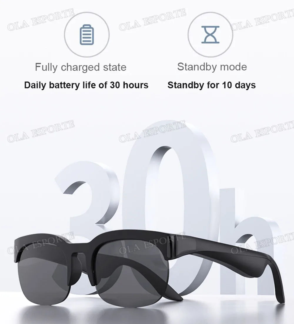 New Camera Control Smart Glasses 2025 Music Sunglasses Headphones Wireless Bluetooth Call Headset HIFI Audio glasses For Android