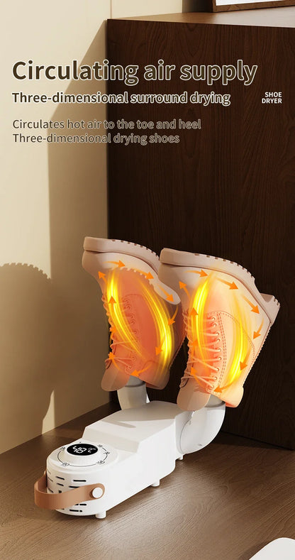 Adjustable Dryer  Shoe Dryer Intelligent Timer Quick Drying Deodorizing Sterilizing Shoe Dryer Household Shoe Warmer Heater
