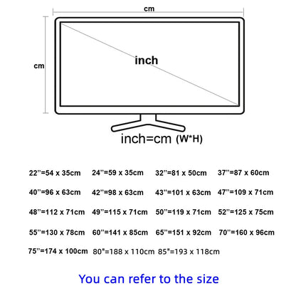 TV Cover Aesthetic three-dimensional sense Household Hanging LCD TV Dust 24-75 Inch Living Room Decoration for Televisions