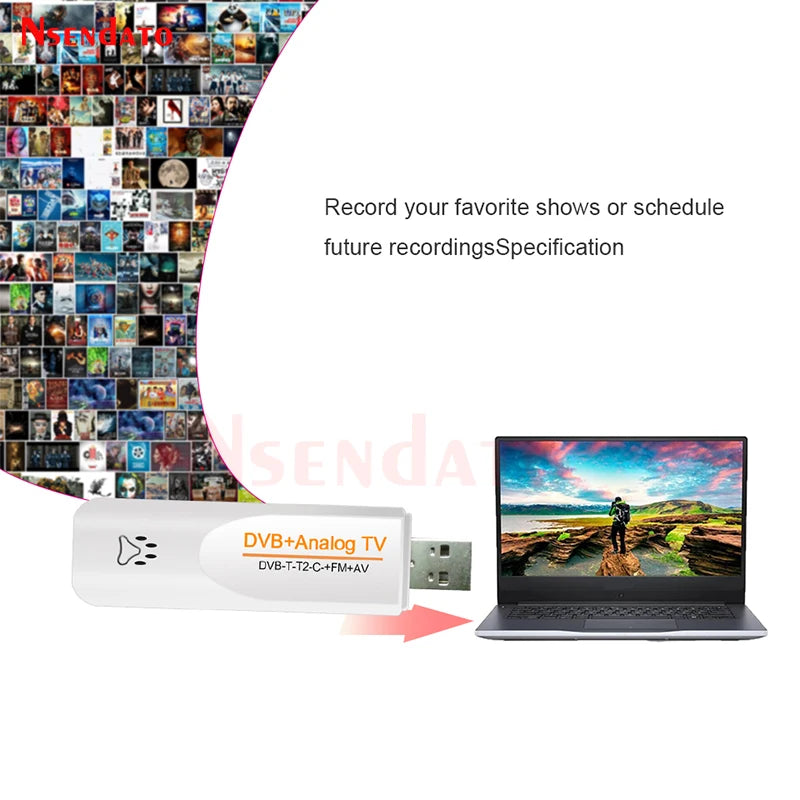 Digital DVB t2 PVR Analog USB TV stick Tuner Dongle PAL/NTSC/SECAM with antenna Remote HDTV Receiver for DVB-T2/DVB-C/FM/DVB/AV
