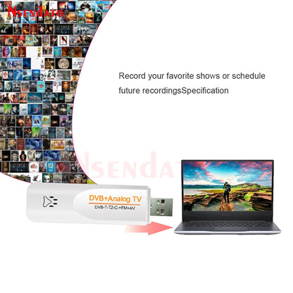 Digital DVB t2 PVR Analog USB TV stick Tuner Dongle PAL/NTSC/SECAM with antenna Remote HDTV Receiver for DVB-T2/DVB-C/FM/DVB/AV