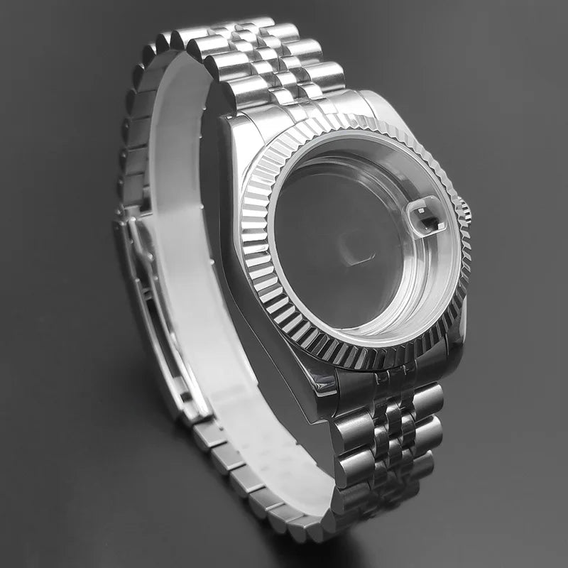 Neiton 36mm/40mm Sapphire Glass For Men Watch Case Fit NH36 NH34 NH35Movement FashionWaterproof Jubilee Stainless Steel