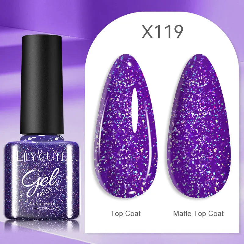 LILYCUTE 7ml Brown Red Purple Nail Gel Polish Coffee Color Series Semi Permanent UV Gel Soak off Nail Gel Varnishes For Nail Art