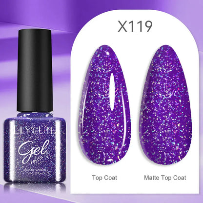 LILYCUTE 7ml Brown Red Purple Nail Gel Polish Coffee Color Series Semi Permanent UV Gel Soak off Nail Gel Varnishes For Nail Art