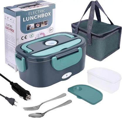 HOMEFISH 1.5L Electric Lunch Box  60W Speed Heating Car Or AC Heating Travel Office Home Use Gift Knife And Insulated Handbag