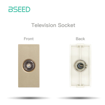BSEED Glass Frames EU Standard HDMI Tel Sockets Module Part Internet Wall Sockets TV DIY Function Base USB CAT5 Satellite Parts
