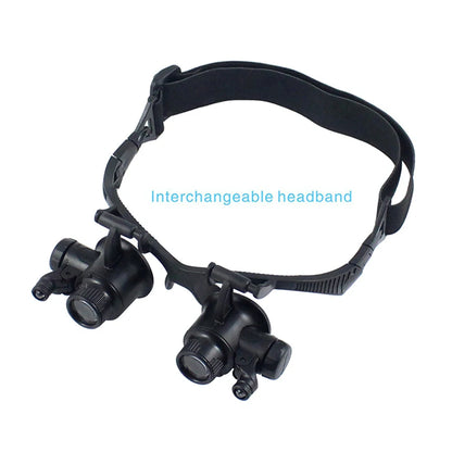 10X/15X/20X/25X LED Magnifier Glasses Magnifying Headband Eyewear for Reading Jewelers Watchmaker Repair Tools Magnifying Glass