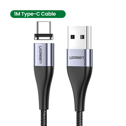 UGREEN Magnetic USB Charging Cable Type C Phone Cable Magnet Charger Micro For Xiaomi  3A Mobile Phone Wire Cord