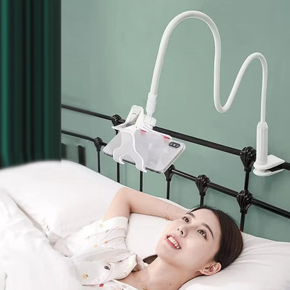 Phone Holder for Bed Lazy Phone Mount Bracket Gooseneck Phone Holder for Bed Flexible Long Arm Adjustable Clamp Clip Cell Phone