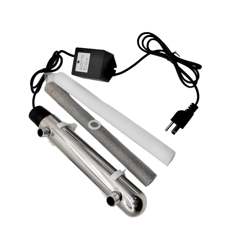 12W Stainless Steel UV Water Sterilizer Ultraviolet Tube Lamp Direct Drink Disinfection Filter Aquarium Fish Tank Purifier