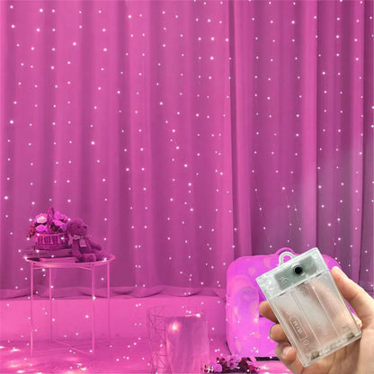 Bedroom Decoration Ramadan Home Decoration Battery Power LED Curtain Light Fairy String 2026 Mother's Day Eid Mubarak