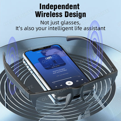 2025 Photosensitive Color Change Smart Glasses Bluetooth Voice Calls Control Music UV Polarized Sunglasses Headphone Glasses Man