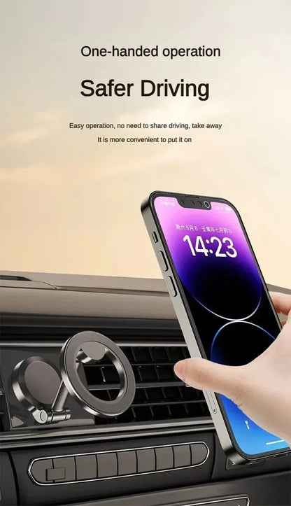 Magnetic Car Phone Holder Support Foldable Desktop Smartphone Mount Stand For Magsafe iPhone 16 15 14 13 12 For Samsung Xiaomi