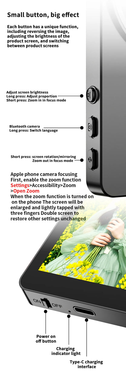 Mobile phone magnetic projection device, rear - high - definition self - shooting, wireless projection is extremely convenient