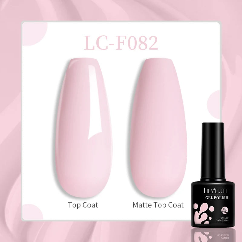 LILYCUTE 7ml White Color Gel Nail Polish Semi Permanent UV Gel Polish Gorgeous Full Coverage Soak Off UV LED Nail Gel Varnishes