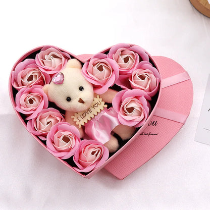 Soap Flower Heart Shaped Rose Gift Box Valentine's Day Mother's Day Gift Rose Creative Birthday Gift