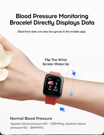116plus Smart Watch Men Women Bluetooth Connected Phone Music Fitness Multifunctional Sports Bracelet Sleep Monitor Smartwatchs