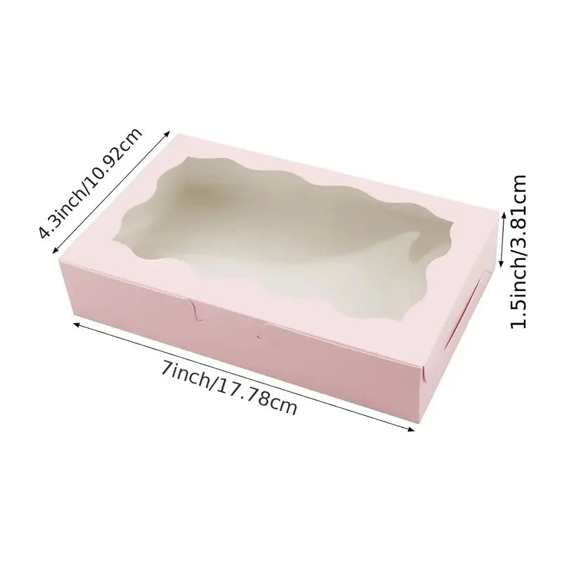 10/20/50pcs paper gift box with display window, suitable for wedding, birthday, holiday mother's day and other occasions