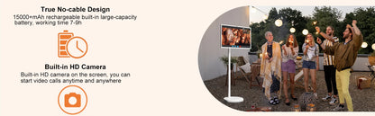 Wholesale Stand Smart Tv for Home Business Android 12 Smart Television OFD 21.5/32 Inch Portable Tv With Battery