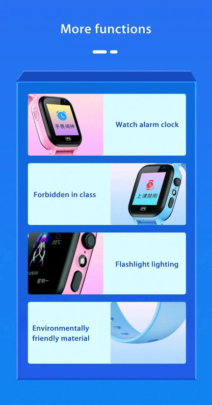 2026 Lenovo Kids Smart Watch SOS GPS Location Tracke Sim Card Call Child SmartWatch Camera Waterproof Watch Gift For Ios Android