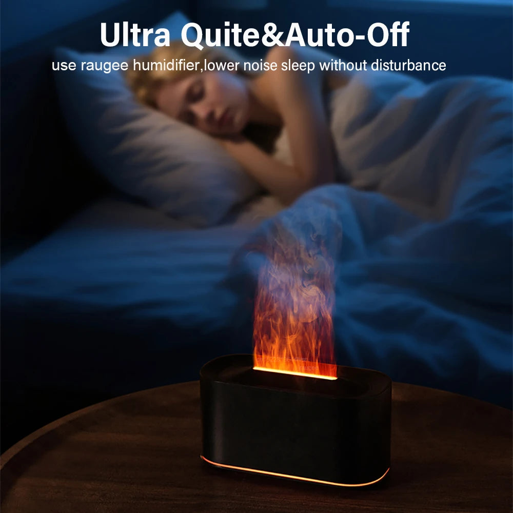 Colorful Flames Air Humidifier Essential Oils Humidifiers Flame Aroma Humidifier Mini Aroma Diffuser Aromatherapy USB Sprayer