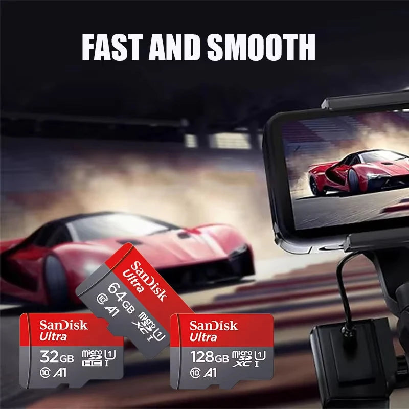 Sandisk 512GB 256GB Memory Card 128GB 64GB 32GB TF Micro SD Class A1-10 UHS-1 Flash Memory Microsd