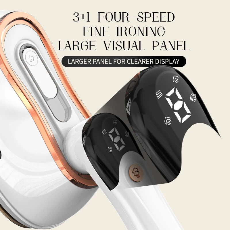 110V/220V Handheld Steam Iron Foldable Garment Steamer 1200W Power Portable 4 Speed Steamer Touch Screen Rotary Electric Iron