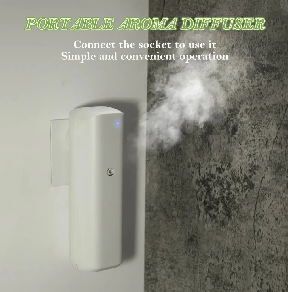 Small Aromatic Oil Diffuser Bluetooth Fragrance Diffuser Socket Style Aroma Oil Diffuser For Home Toilet Air Freshener Device