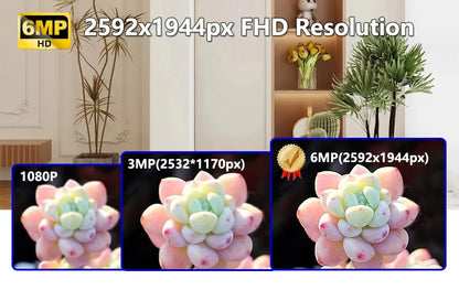 Tuya 5G WiFi IP Camera Indoor 6MP Wireless Security Surveillance Camera Auto Tracking Baby Monitor IR Night Vision 6x Zoom Cam